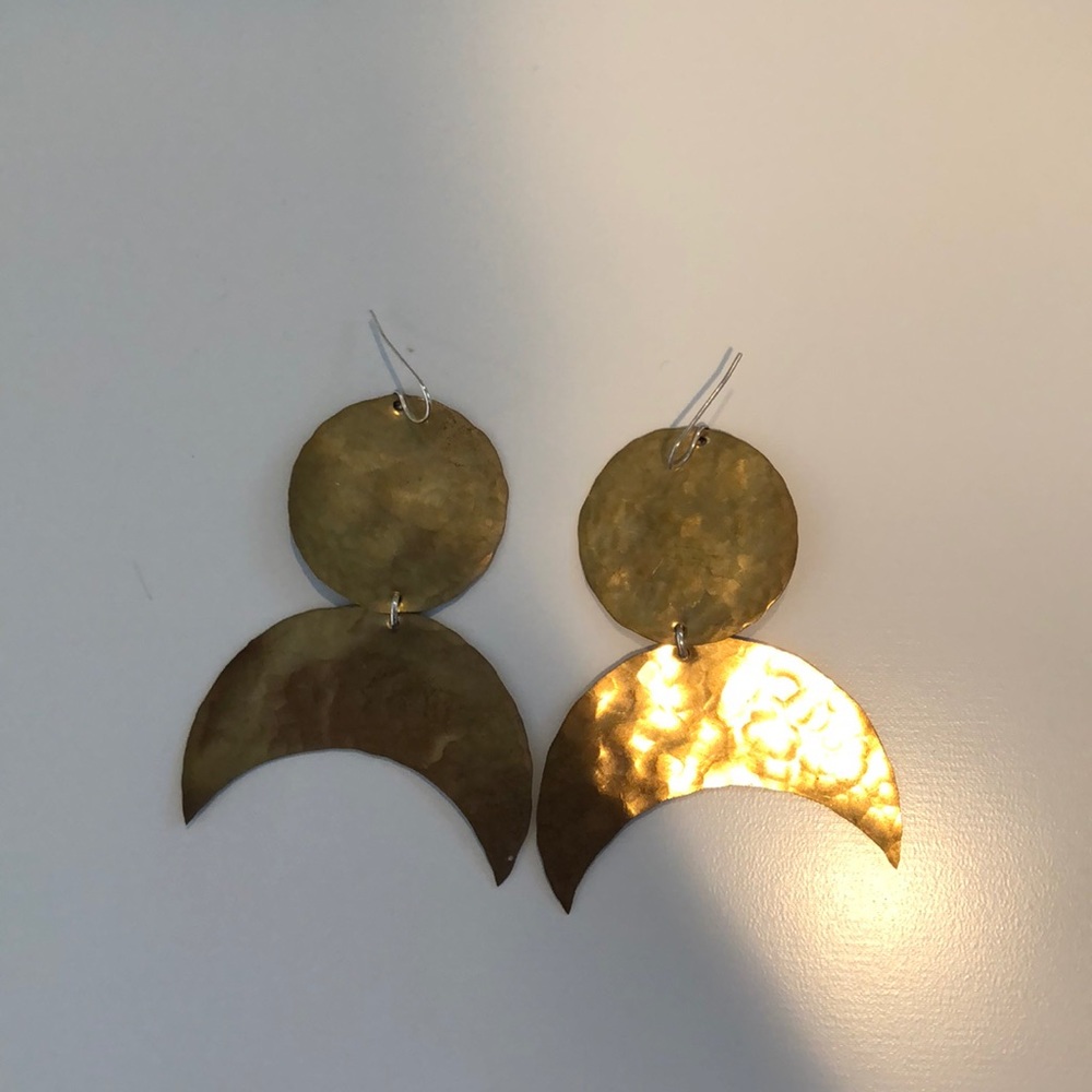 Gold dangle earrings